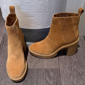 Dolce Vita Tan Suede Ankle Boots